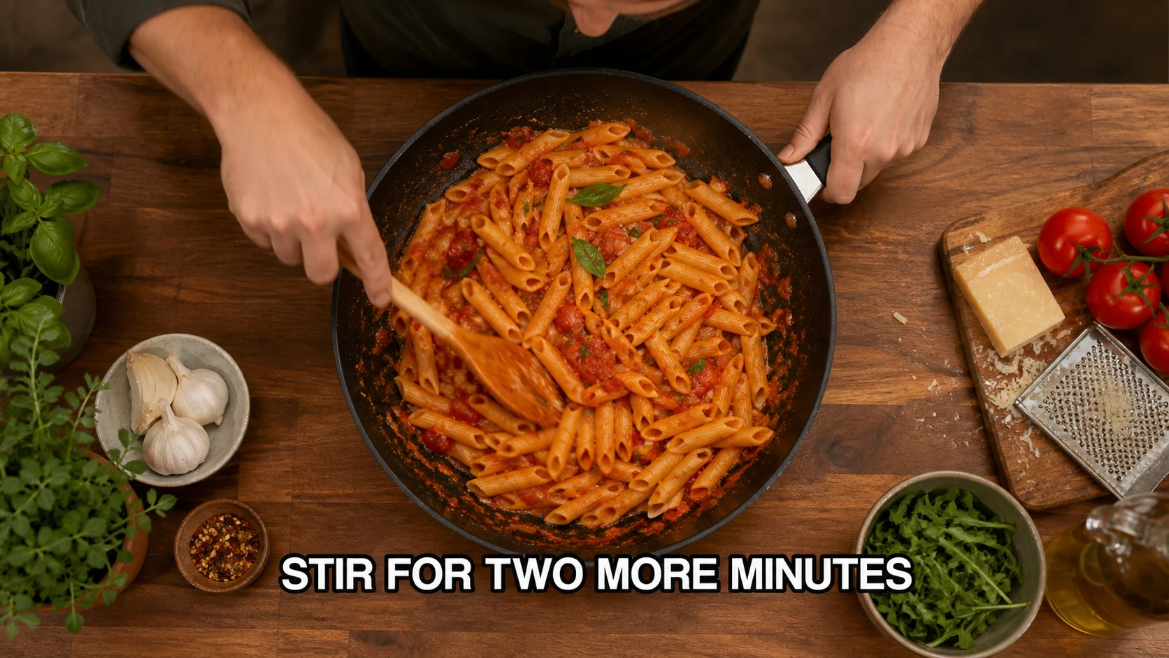 Original: Subtitle removed from a fictional cooking frame