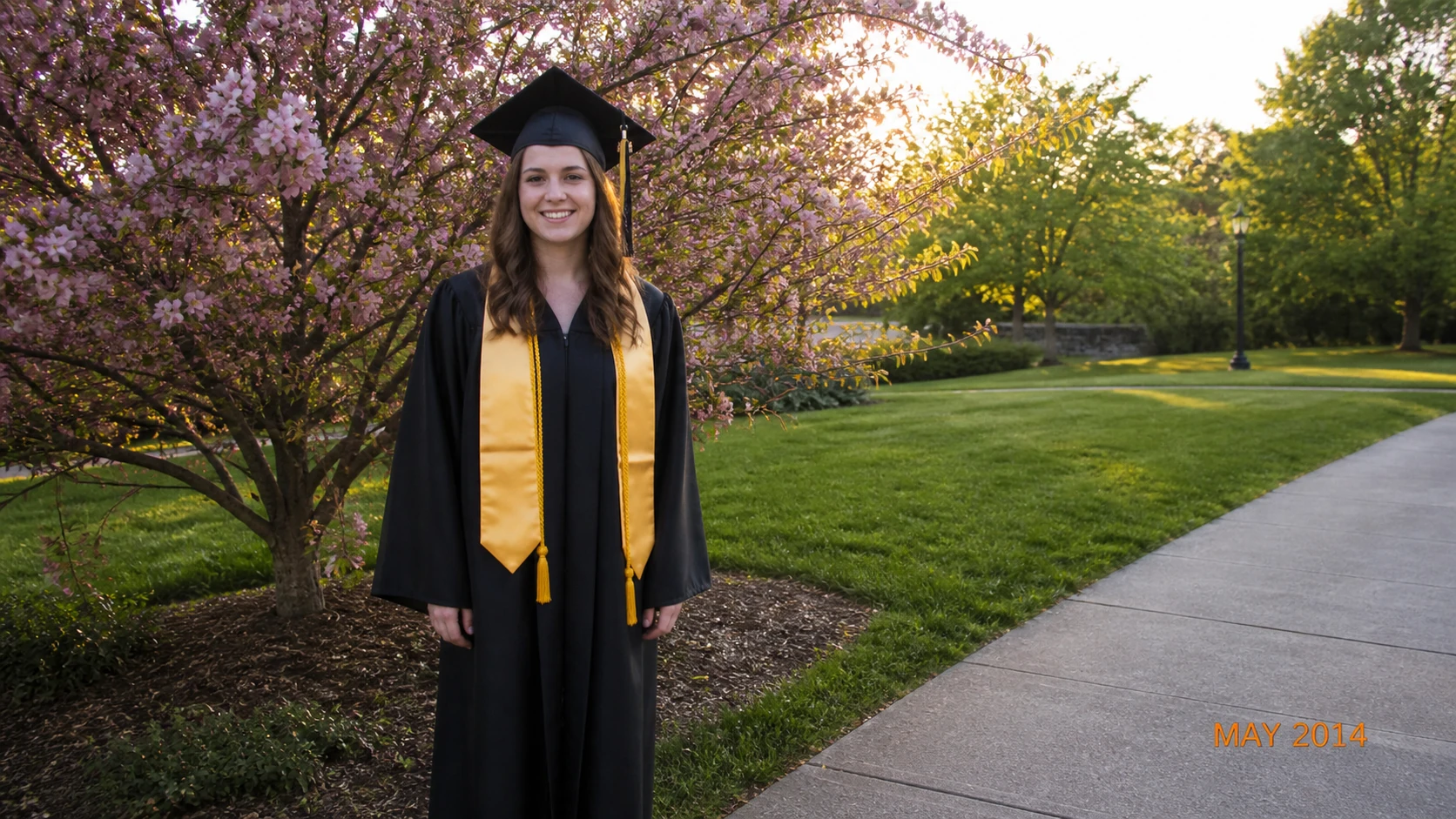 Original: Camera date removed from a fictional graduation photo